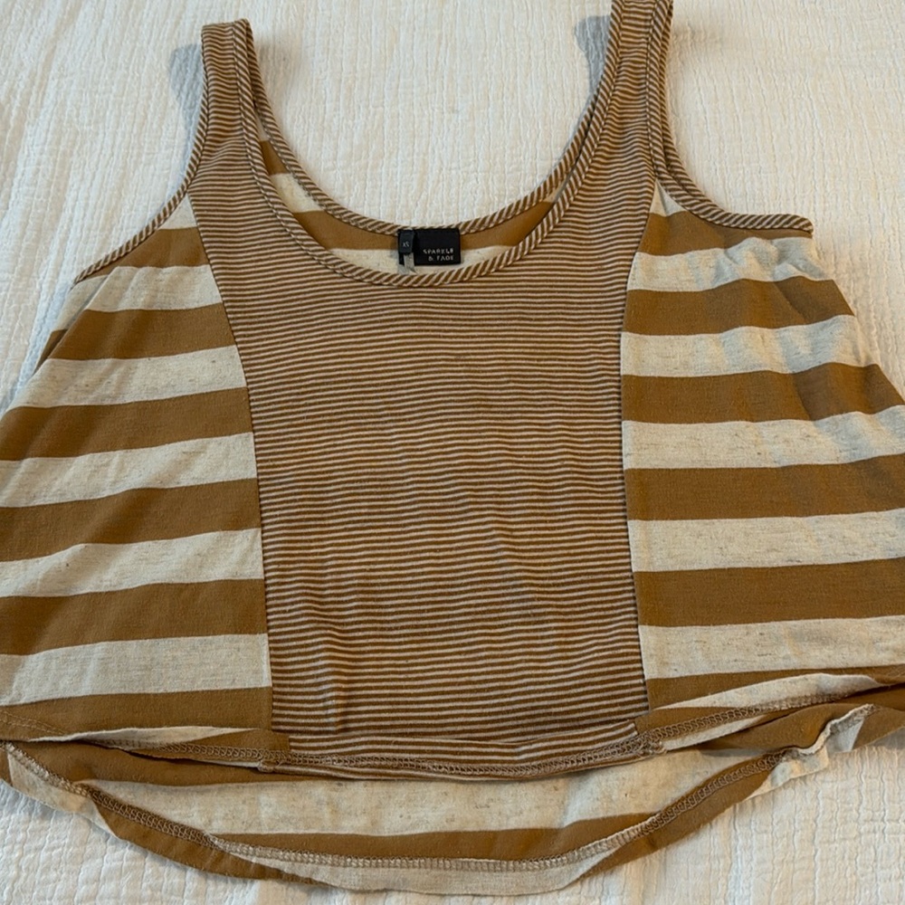 Caramel Color Sparkle And Fade Extra Small Tank Top.